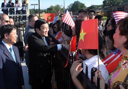 Chủ tịch nước gặp cán bộ Đại sứ quán Việt Nam tại Hoa Kỳ